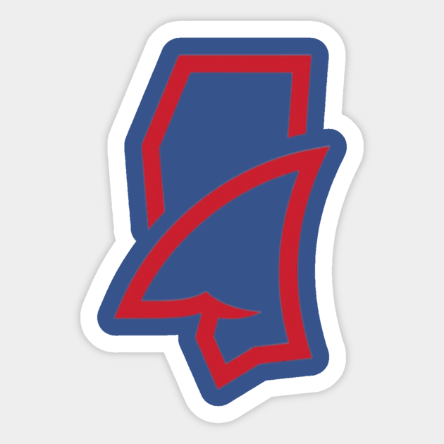 Ole Miss Landsharks Mississippi Logo Shark M Olemiss Sticker